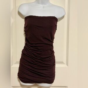 Dolce & Gabbana Strapless Dark Brown Dress